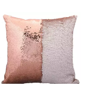 CAPA ALMOFADA -  LANTEJOULA - 40X40  CHAMP/BRA